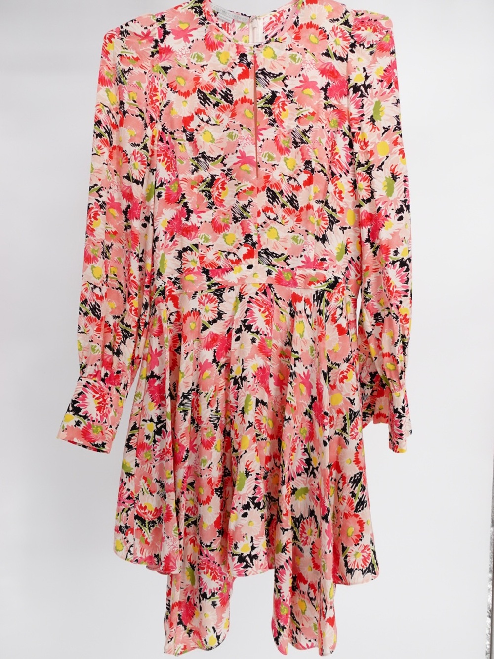 STELLA MCCARTNY 100% Silk Floral Handkerchief Dress